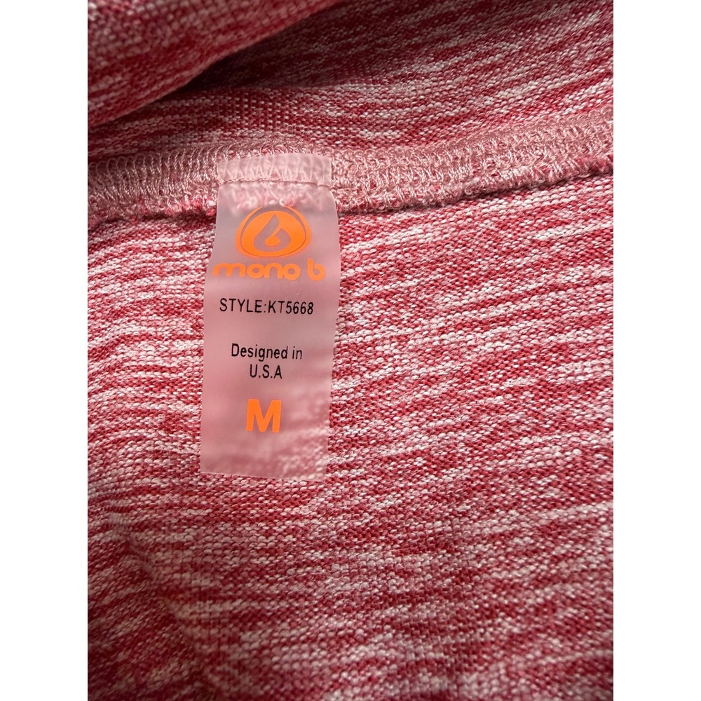 Mono B Women's 2 Piece Lounge Set Rose Pink Heathered Hoodie Size Med NEW - Picture 13 of 14
